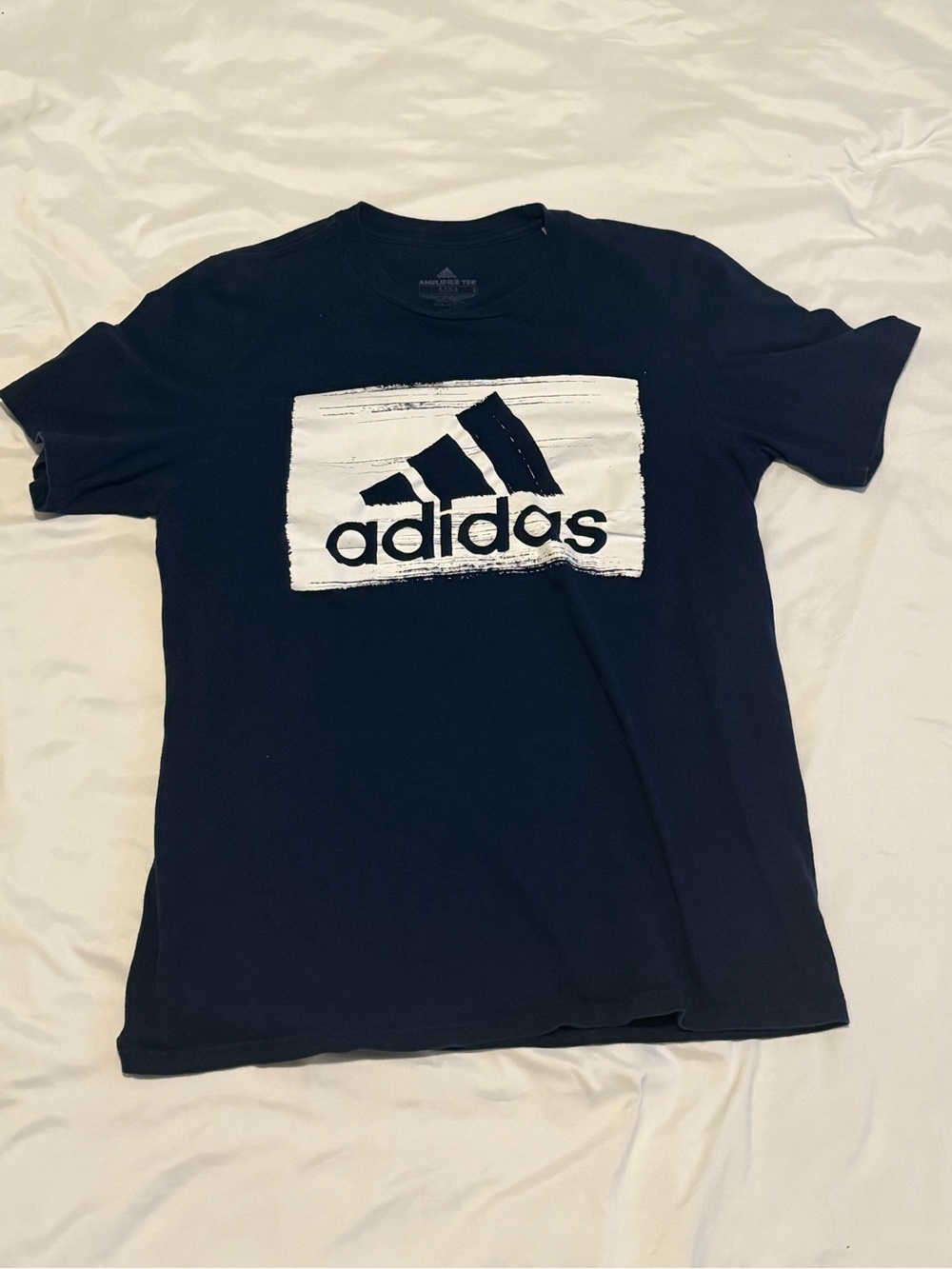 Adidas Men’s Amplifier Graphic Logo T-Shirt Navy Size Medium